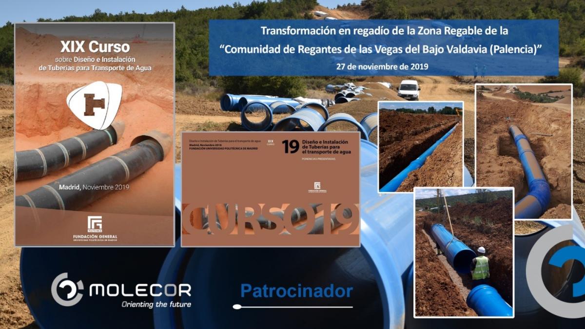 Molecor patrocinador en el  XIX Curso sobre diseño e instalación de tuberías para el transporte de agua