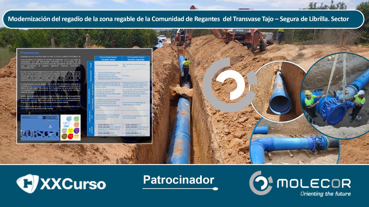 Molecor en el XX Curso sobre diseño e instalación de tuberías para el transporte de agua