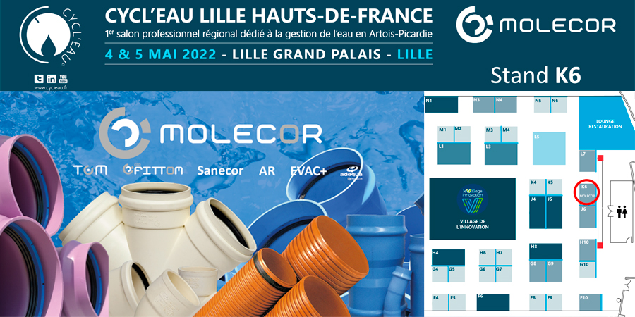 Molecor estará presente al Cycl’Eau Lille Hauts-de-France el 4 y 5 de mayo